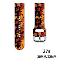 fgbvsdfd 20mm 22mm Band for Samsung Galaxy Watch 3/46mm42mm/active 2/46 Gear S3 Frontier/S2/Huawei GT 2/2E Silicone Strap Halloween