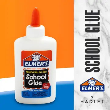 Elmers Glue white No-Run PVA School Glue Washable - Make slime 118ml to  946ml