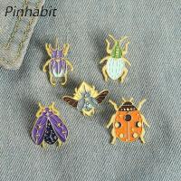 Pinhabit เข็มกลัดเคลือบแมลงเต่าทองรูปสัตว์น่ารัก