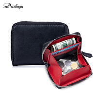 DICIHAYA Women Wallet Genuine Leather RFID Blocking Zipper Wallet ID Credit Card Holder Name Cards Case Pocket Money Coin Bag