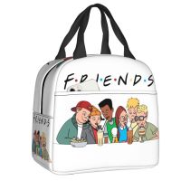 ❇ Friends Tv Show Insulated Lunch Bag for Camping Travel Cooler Thermal Bento Box Women Children Food Container Tote Bags