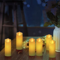 6pcs LED Electronic Flameless Swing Candles Lights Battery Operated Party Wedding Birthday Decor Night Lamp Velas LED Candle