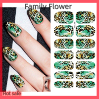 Family Flower Flash Sale สติกเกอร์ติดเล็บ1แผ่นสติ๊กเกอร์ลอกน้ำป๊อป YSD052-YSD055เพื่อความงาม