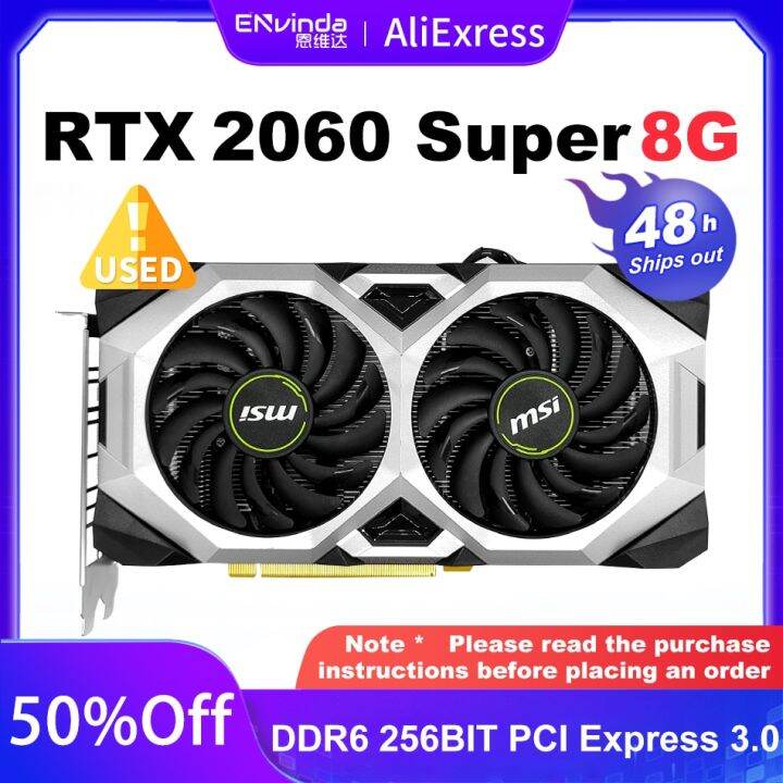 ใช้กราฟิก MSI การ์ด GeForce RTX 2060 SUPER VENTUS 8G 2060 S 8GB GDDR6 ...