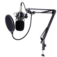 New ชุดไมโครโฟน Condenser Microphone รุ่นBM-800 พร้อมขาตั้งShock Mount และอุปกรณ์เสริมในการบันทึกเสียงสตูดิโอ ประสิทธิภาพสูง ส่งฟรี