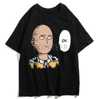 Saitama Ok Genos เสื้อยืดผู้ชายพิมพ์ลายการ์ตูนตลกเสื้อยืดลำลองสไตล์ฮาราจูกุแฟชั่นเสื้อยืดสตรีทแวร์