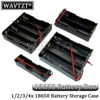 1X 2X 3X 4X New Plastic 18650 Battery Storage Box Case 1 2 3 4 Slot Way DIY Batteries Clip Holder Container With Wire Lead
