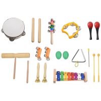 20 Pcs Toddler &amp; Baby Musical Instruments Set - Percussion Toy Fun Toddlers Toys Wooden Xylophone Glockenspiel Toy Rhythm Band Set, Percussion Set for Kids of All Ages