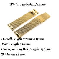 “：{ Quick Release  Watch Band Bracelet Stainless Steel Watch Strap 12 13 14 15 16 17 18 19 20 21 22 23 24Mm For Women Men