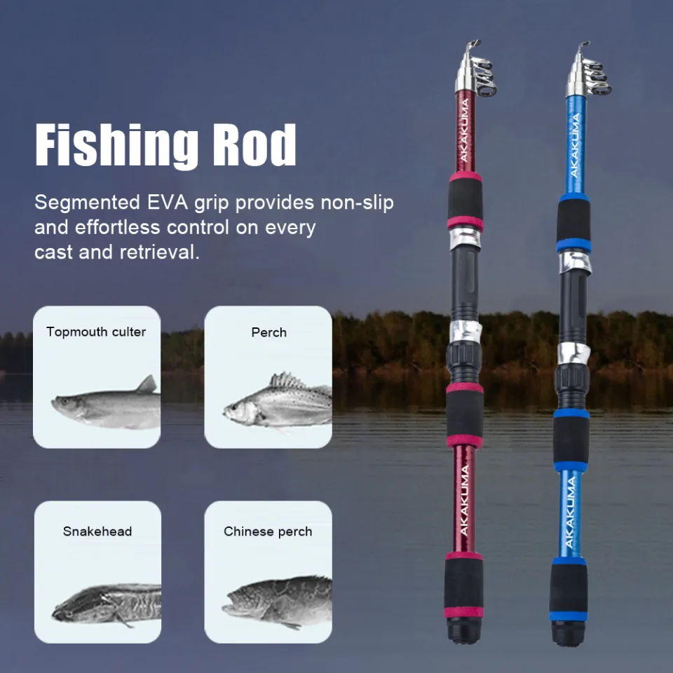 Hot Sale]1.8m Telescopic Spinning Fishing Rod Portable Fishing Pole for  Freshwater Bass Trout Fishing Rod Ultralight Tackle Accessories