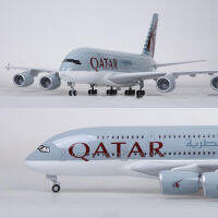 1160ขนาด50.5เซนติเมตรเครื่องบินแอร์บัส A380กาตาร์สายการบินรุ่น W แสงและล้อ D Iecast พลาสติกเรซิ่นเครื่องบินสำหรับการเก็บ