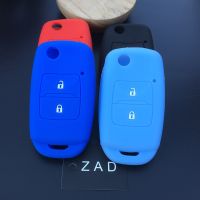 fgjfykjd ZAD silicone car key cover case rubber key holder set fob for Changan CS75 EADO CS35 RAETON CS15 V3 V5 V7 2button remote key