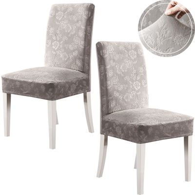 Luxury Velvet Dining Room Chair Covers Stretch High Back Embossed Cover For Chair For Kitchen Living Room Wedding Home Decor