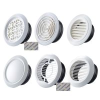 3" 4“ 5” 6“ 8” White ABS Plastic Round Air Vent Grill Cover Diffuser Ventilation Ducting Hose Louver Wall Ceiling Mounted Exhaust Fans