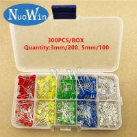 【HOT】 Light Emitting Diodes 5 Colors Electronic Components 3mm / 5mm Assorted Color DIY LED Light Emitting Diodes Set Box