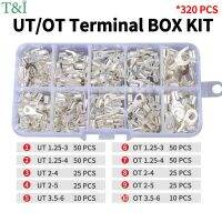 Copper Cold-pressed Terminals with U  O UT/OT BOX KIT 320PCS Fork-shaped Options for Crimping Open-nose and Bare Lugs Electrical Circuitry  Parts