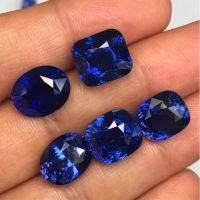 1 Pcs Hot 3.2-3.7 Cts Top Blue Sapphire Tanzanite Unheated 6mmX6mm 6mmX8mm Various Shape Cut AAAA VVS Loose Gemstone