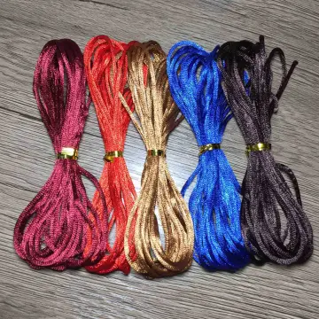 20M Braided Macrame Silk Chinese Knot Satin Nylon Cord Polyester Rope For  DIY Jewelry Necklace Making Beading Thread String 1mm - AliExpress