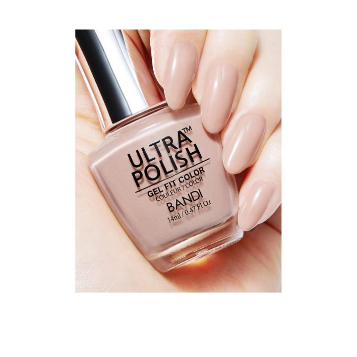 ยาทาเล็บกึ่งเจลultra-polish-up201-nude-beach