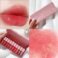 Favogue【พร้อมสต็อก】 [ส่งเร็ว] 10Pcs/1Pcs ลิปเคลือบริมฝีปากVelvet Matte Matte AirลิปเคลือบริมฝีปากSetลิปสติกลิปกลอส