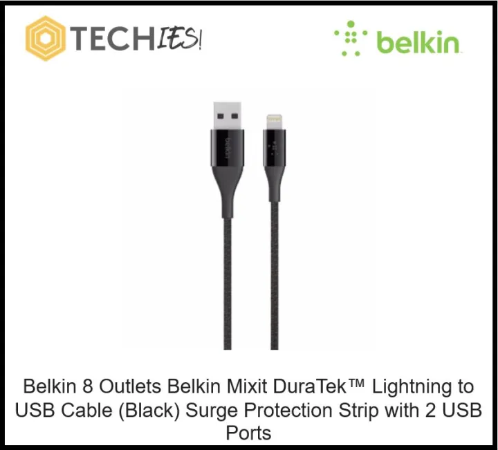 Belkin Mixit DuraTek™ Lightning to USB Cable (Black) | Lazada Singapore