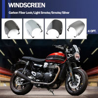 Ultrasupplier กระจกรถจักรยานยนต์กระจกรถยนต์กันลม Deflector Viser Flyscreen พร้อมตัวหนีบครอบสำหรับ T- R-I-U-M-P-H Speed Twin 1200 XC 2019 2020 2021