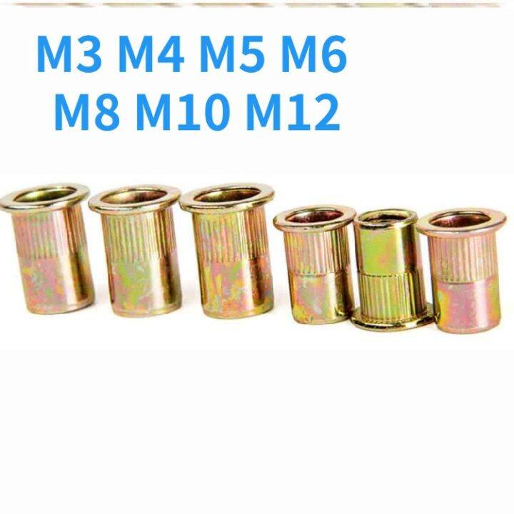 M3 M12 Rivet Nut Flat Head Blind Rivet Nut Insert Rivnut Nutsert for