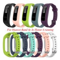 Tali Pergelangan Tangan Pengganti Silikon Lembut Dapat Disesuaikan dengan Gesper Tali Gelang Olahraga untuk Huawei Band 4e 3e Honor Band 4 Lari