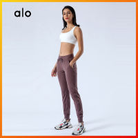 Alo Yoga Womens Fashion Loose Trousers Bunch Feet Running Pants Fitness Shaping Gym Outdoor Waist Band Sports Pants 2079