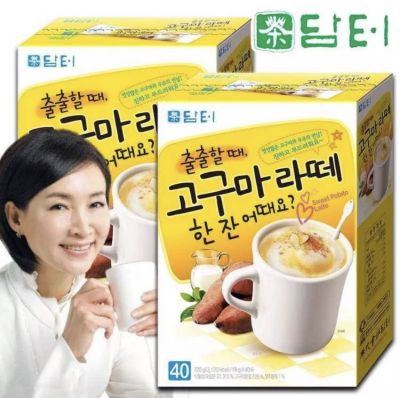 เครื่องดื่มเพื่อสุขภาพ จากเกาหลี มันหวานลาเต้ Damtuh sweet potato latte 720g (40T)고구마라떼 made in korea