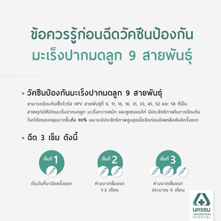 e-coupon-นครธน-วัคซีนป้องกันมะเร็งปากมดลูก-9-สายพันธุ์-สำหรับผู้ใหญ่-3-เข็ม