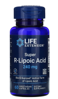 Life Extension Super R-Lipoic Acid 240 mg / 60 Vegetarian Capsules