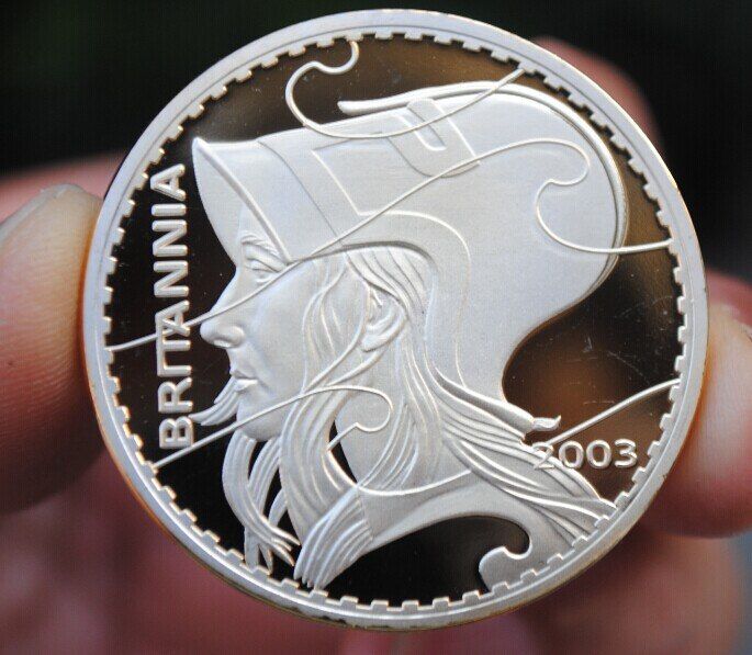 เหรียญกษาปณ์ที่ระลึกเหรียญอังกฤษชุบเงินขนาด40มม. สามารถปรับแต่งได้เหรียญ2003อังกฤษอังกฤษ
