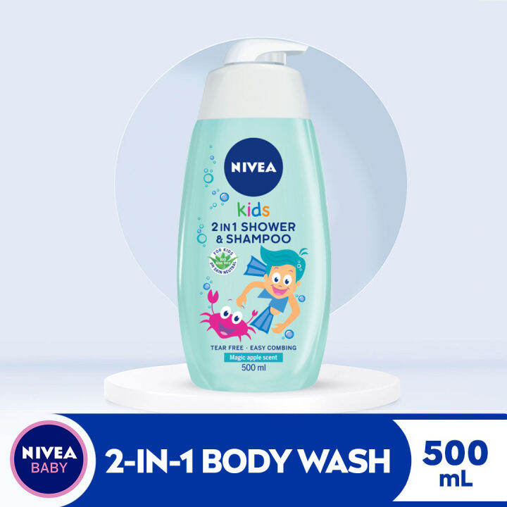 NIVEA Kids 2in1 Shower Shampoo Magic Apple Scent 500ml Lazada PH nivea-kids-2in1-shower-shampoo-magic-apple-scent-500ml-lazada-ph