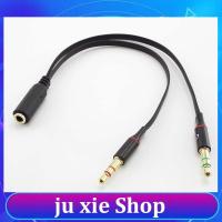 JuXie store 3.5mm Earphone Adapter Headphone Splitter Audio Female To 2 Male Jack 3.5 Mic Y Splitter Headset To Laptop PC Aux Cable