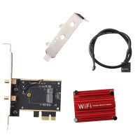 Wi-Fi M.2 wireless adapter converter to PCI Express X14816 Slot For AX210 AX200 9260 8265 Bluetooth For DesktopPC Wifi 6E