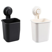 F81 PC Suction Cup Toothbrush Cup Holder Rack Plastic Holder Toothpaste Storage Box for Kitchen Bathroom Toilet