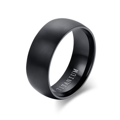 Letap 2023ใหม่แหวนไทเทเนียมสำหรับผู้ชาย8เมตรเย็นสีดำชายแหวนแต่งงานหมั้นเครื่องประดับ