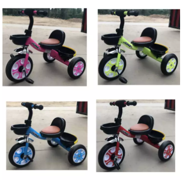 toyswonderland-รถจักรยานสามล้อ-รถจักยานสำหรับเด็ก-มีตะกร้าหน้าหลัง-เบาะนุ่ม