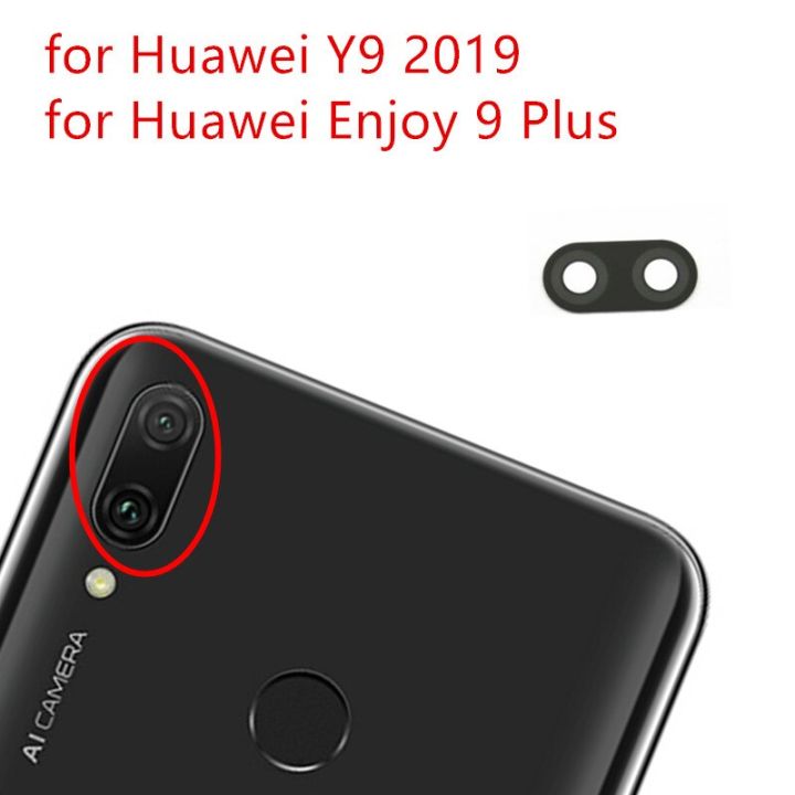 【☊HOT☊】 anlei3 2ชิ้นสำหรับ Huawei Y9กระจกกล้องมองหลังเลนส์กระจกกล้องถ่ายรูปด้านหลัง2019พร้อมกาว3เมตรอะไหล่ทดแทน9 Plus
