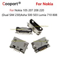 5-20ชิ้นแจ็คไมโคร USB ขั้วต่อชาร์จพอร์ตซ็อกเก็ตด็อคสำหรับ Nokia 105 207 208 220ซิมคู่230 Asha 500 503ลูเมีย710 808