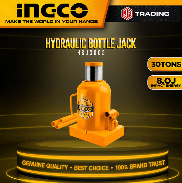 INGCO Hydraulic Bottle Jack HBJ3002 30 TON | Lazada PH