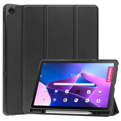 เคสนุ่มน่ารักพร้อมช่องเสียบปากกาในตัวสำหรับ Lenovo Tab M10 Plus Gen 3 10.6นิ้ว 3rd Gen TB128FU TB128XU TB-125F TB-128F Xiaoxin Pad 2022 10.6 "ฝาพับแม่เหล็กเคสกันกระแทก