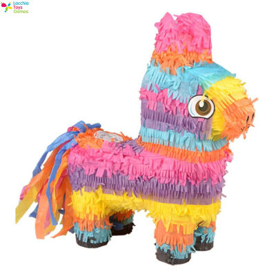 LT【ready stock】Small Rainbow Donkey Shape Pinata Game Prop for Kids Birthday Party Supplies1【cod】