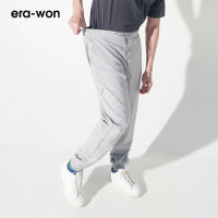 era-won กางเกงขายาวจ็อกเกอร์แพน ,JOGGER PANTS FILAGEN เอวมีเชือก ขาจั๊ม สี LIGHT GREY AT HOME