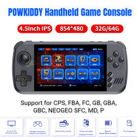 POWKIDDY 4.5นิ้ว IPS 32G64G เกมคอนโซลมือถือ ATM7051 Quad-Core A9รองรับ Dual Wired Handle การเชื่อมต่อเกมคอนโซล