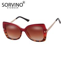 SORVINO Retro Luxury Oversized Square Sunglasses Women Shades Summer 2019 Brand Designer Festival Big Black 90s Sun Glasses P397