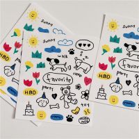 Cartoon Bear Stickers Sticker Series Student Notebook Phone Shell Hand Account Kawaii Decorative Label Stickers Stationery