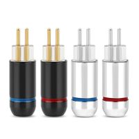 ▪□ 0.78mm 2 Pins Earphone Connector Gold/Rhodium Plated Copper Hifi Headphones Jack For W4R UM3X UE18 JH16 ES3 Headset DIY Plug