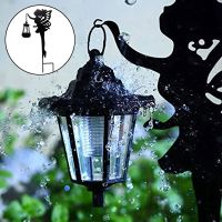 2Pcs Metal Fairy Solar Light Outdoor Decoration Metal Fairy Garden Stake Stake Light Black Yard Decorations for Lawn,Patio,Courtyard